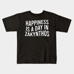 Happiness is a day in Zakynthos Kids T-Shirt